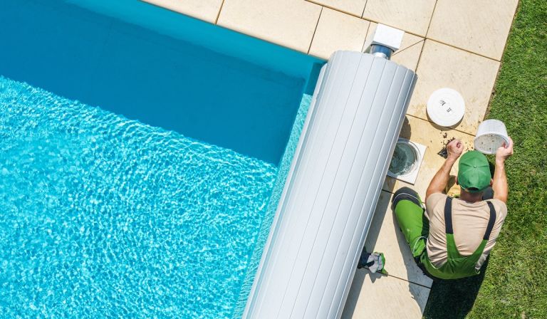 Outdoor Backyard Garden Swimming Pool Maintenance